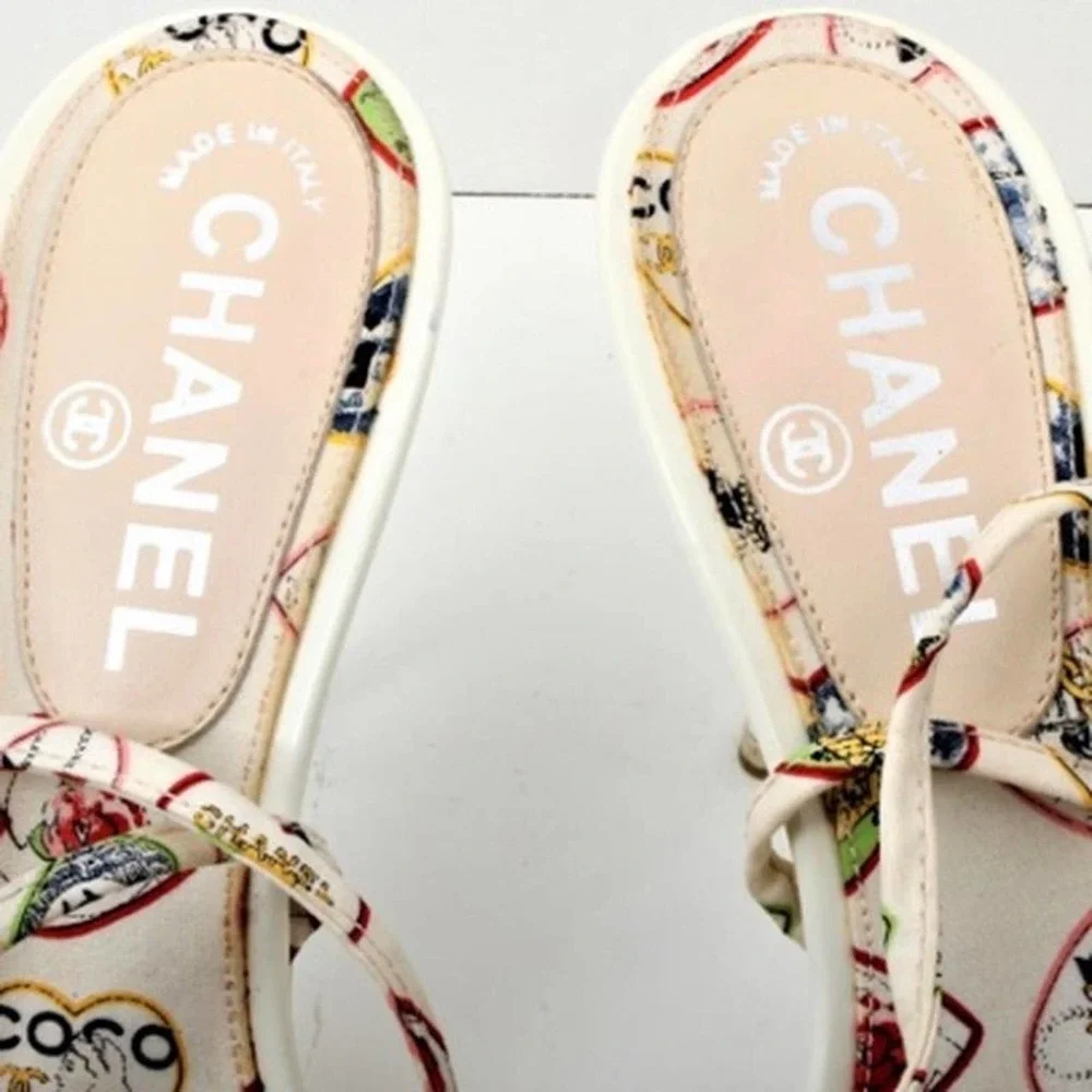 Authentic Valentines Coco Hearts Chanel Heels Size 5 1/2
